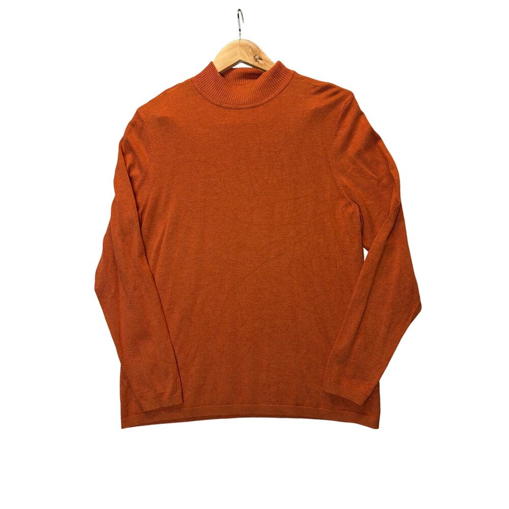 Chico's Vibrant Orange Mock Neck Sweater - Size 3 XL